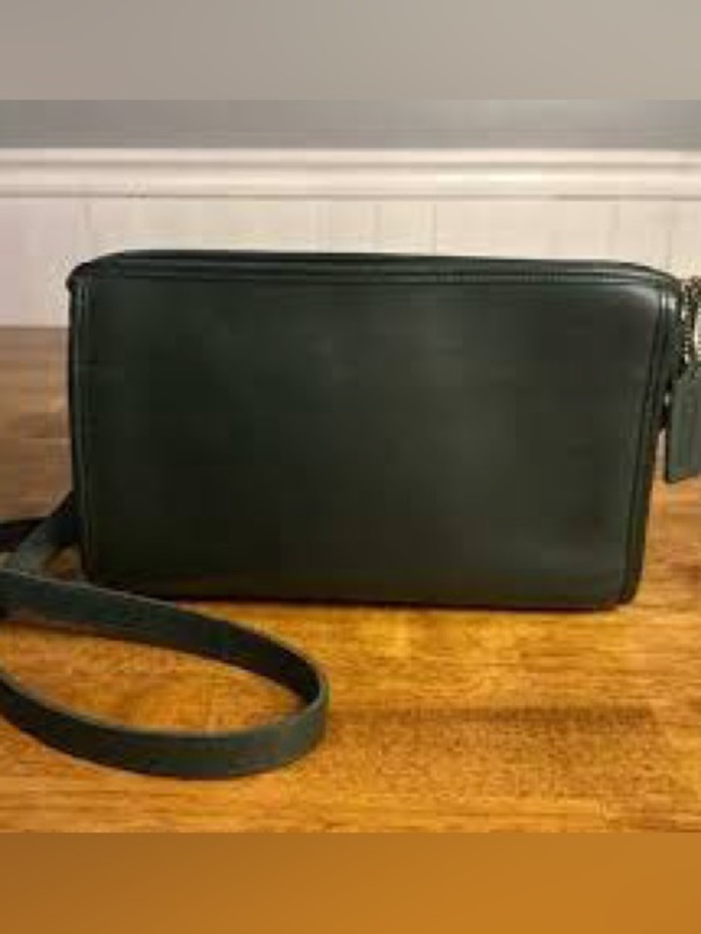 Coach Vintage bottle green Carnival zip crossbody purse